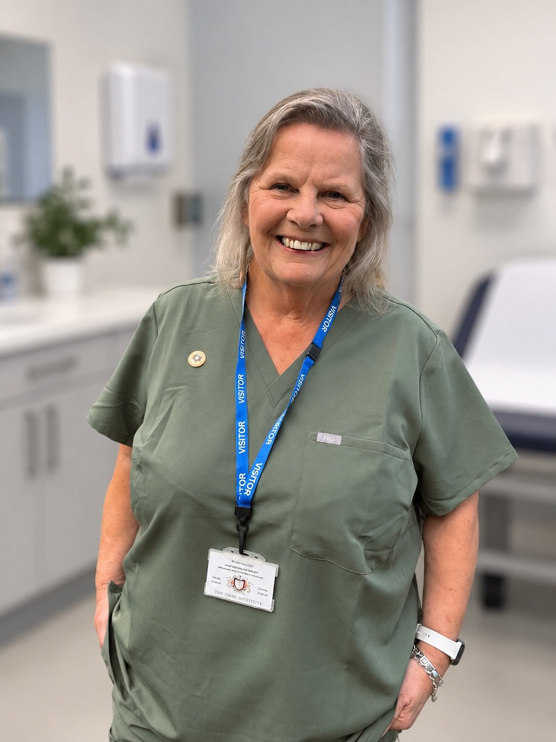 Julie Ford at the clinic